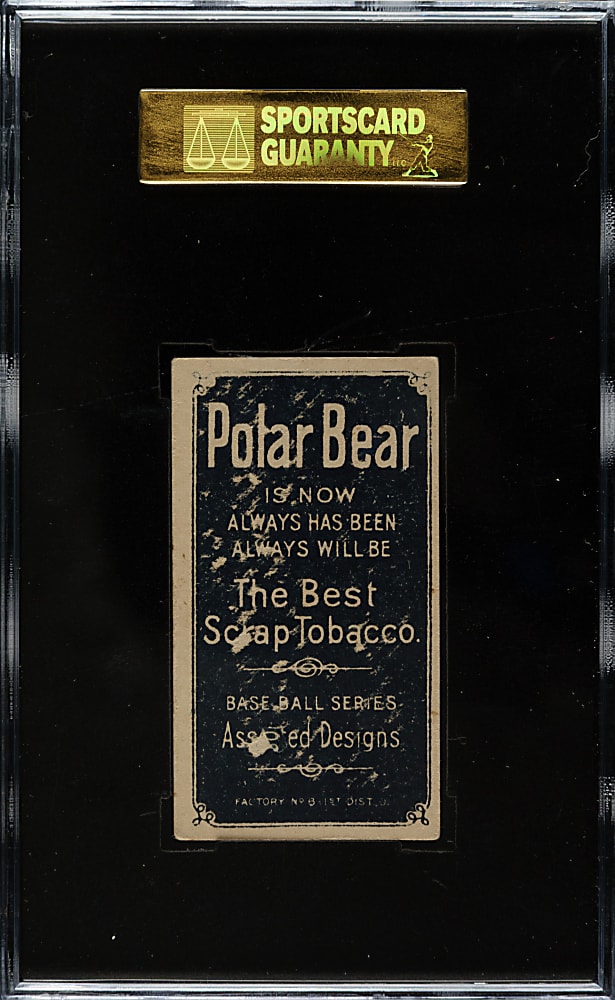 1909-1911 T206 White Border Red Ames Hands Above Head SGC FAIR 20 - Polar Bear Back