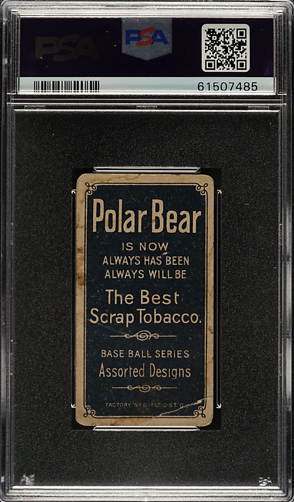 1909-1911 T206 White Border Charley O'Leary Hands on Knees PSA FAIR 1.5 - Polar Bear Back
