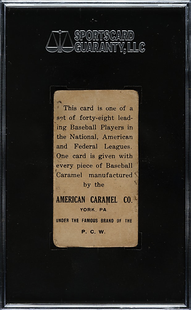 1915 E106 American Caramel Ty Cobb with Bat, Facing to Side SGC VG 40