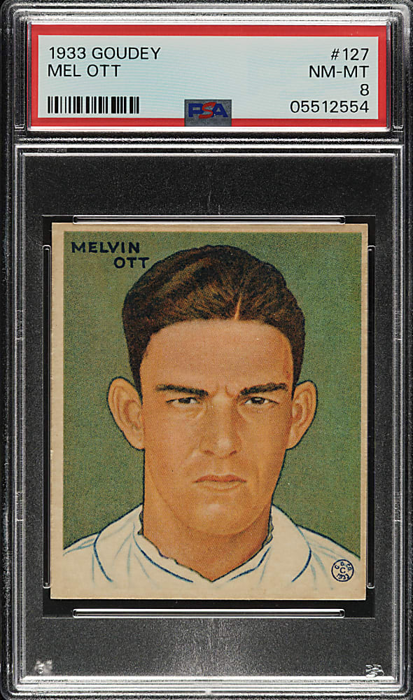 1933 R319 Goudey #127 Mel Ott PSA NM-MT 8