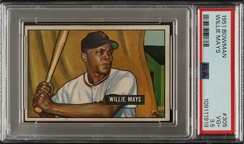 1951 Bowman #305 Willie Mays Rookie PSA VG+ 3.5