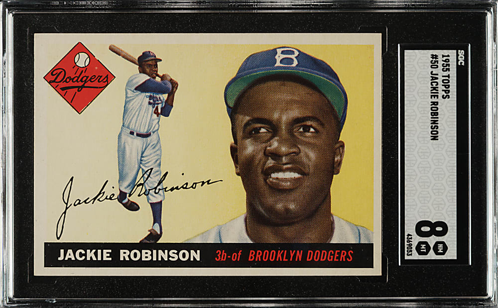 1955 Topps #50 Jackie Robinson SGC NM/MT 8