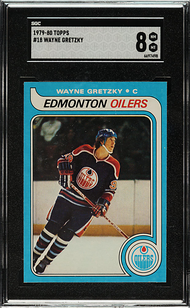 1979-1980 Topps Hockey #18 Wayne Gretzky Rookie SGC NM/MT 8