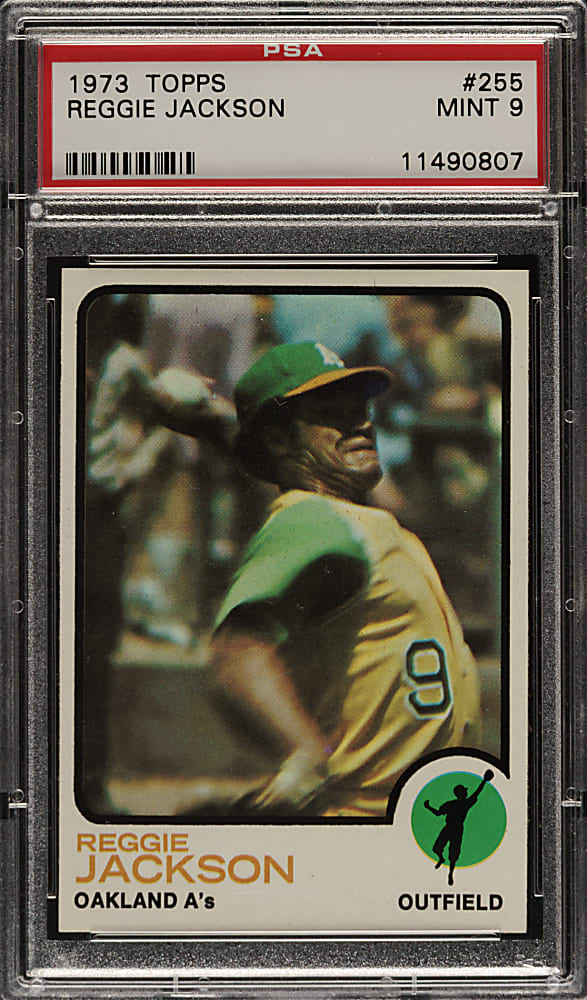 1973 Topps #255 Reggie Jackson PSA MINT 9