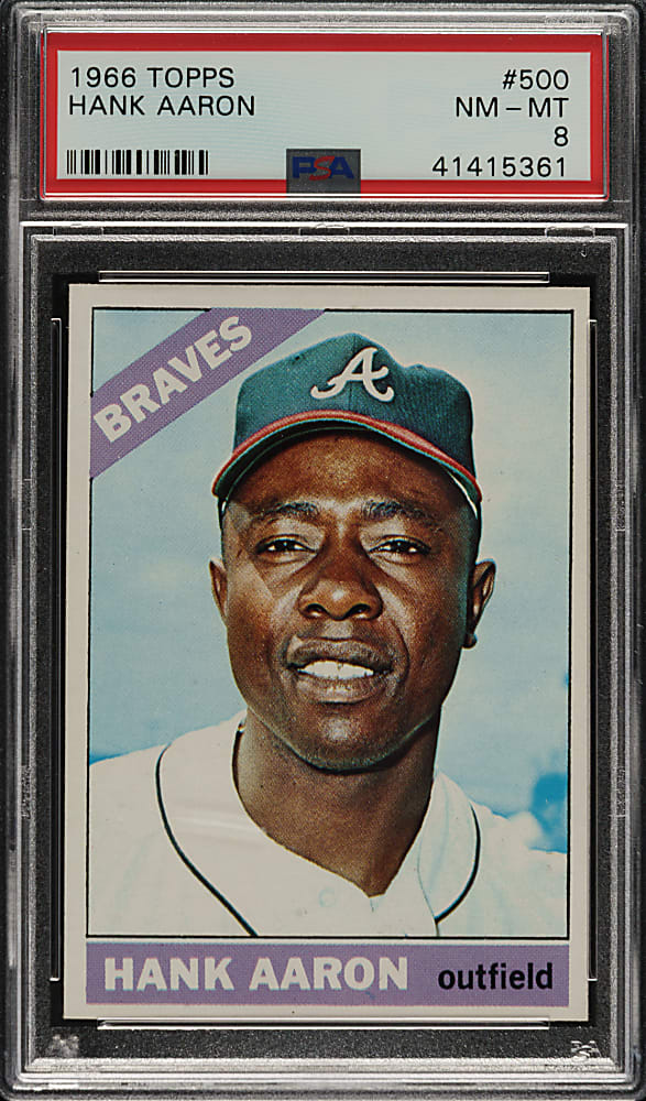 1966 Topps #500 Hank Aaron PSA NM-MT 8