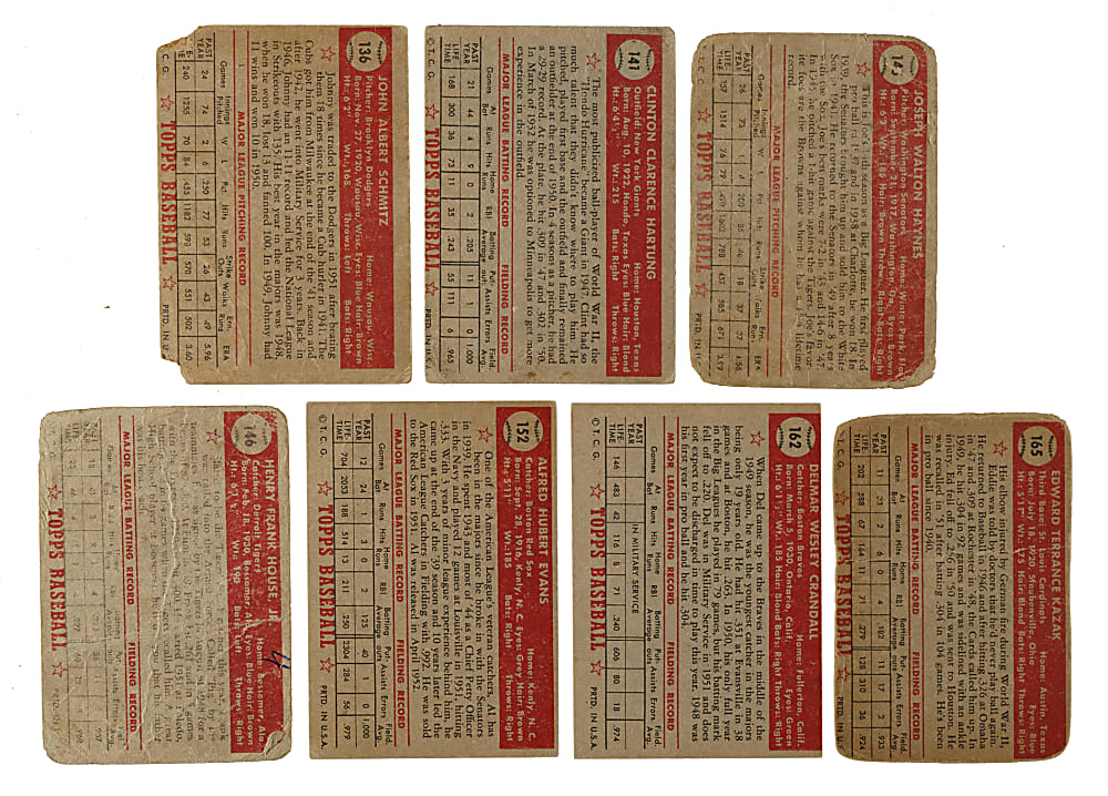 1952 Topps "Canadian" Gray Back Collection (11)