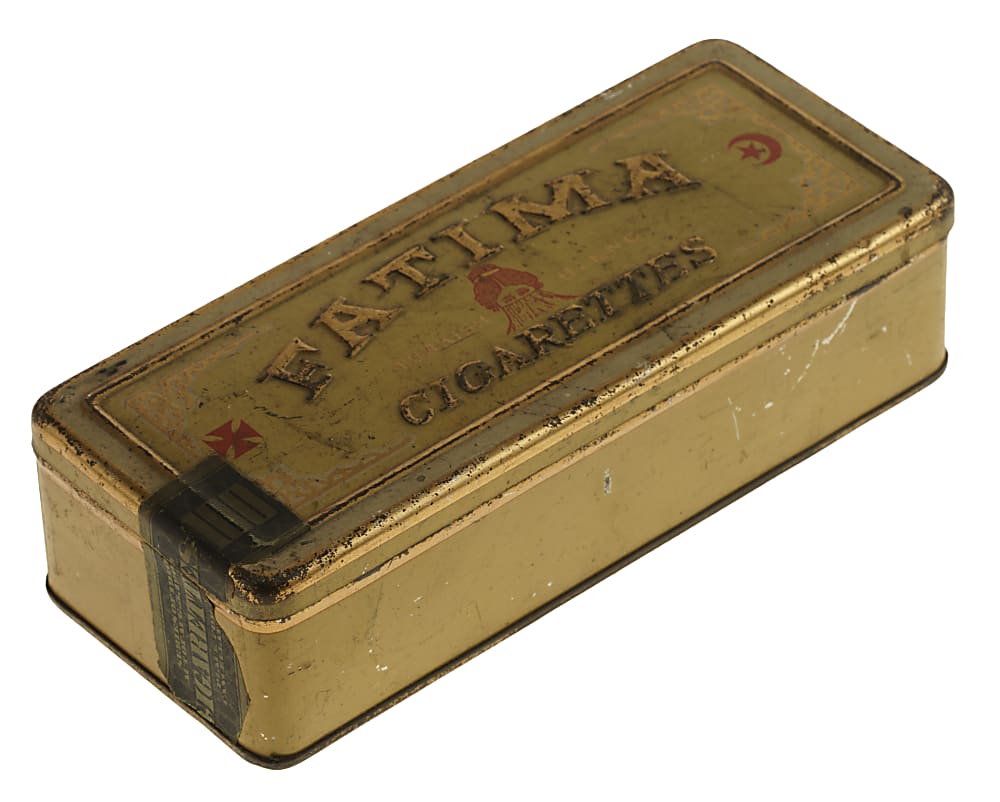 Circa 1910 Fatima Cigarettes Empty Tin