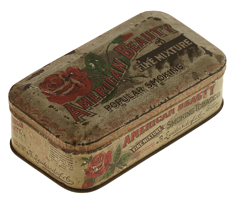 Vintage American Beauty Tobacco Tin
