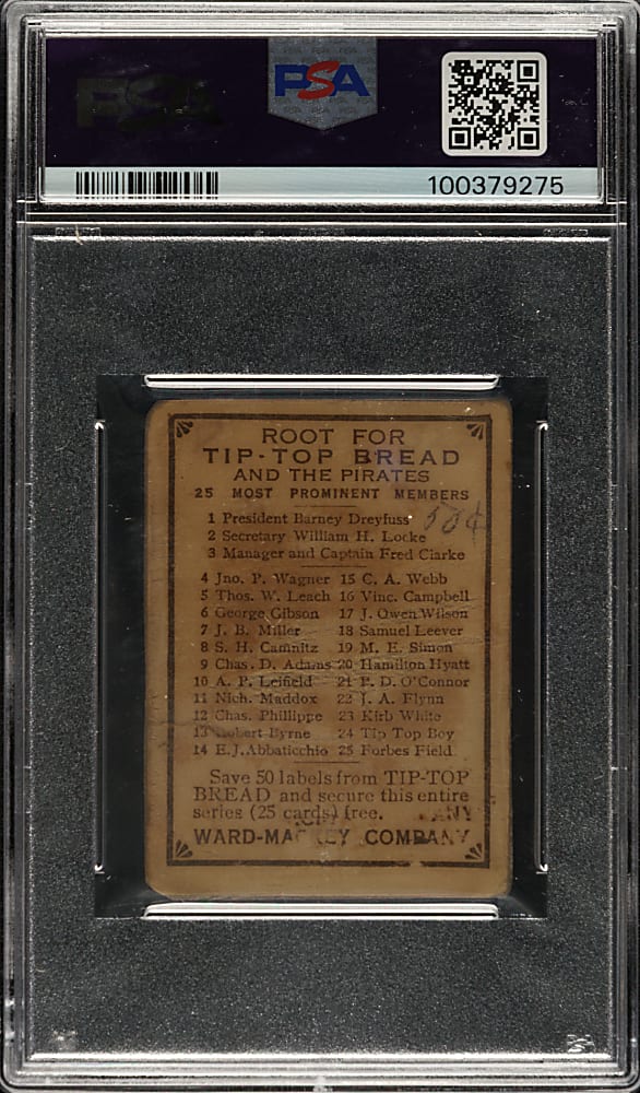 1910 D322 Tip Top Bread Nick Maddox PSA Authentic