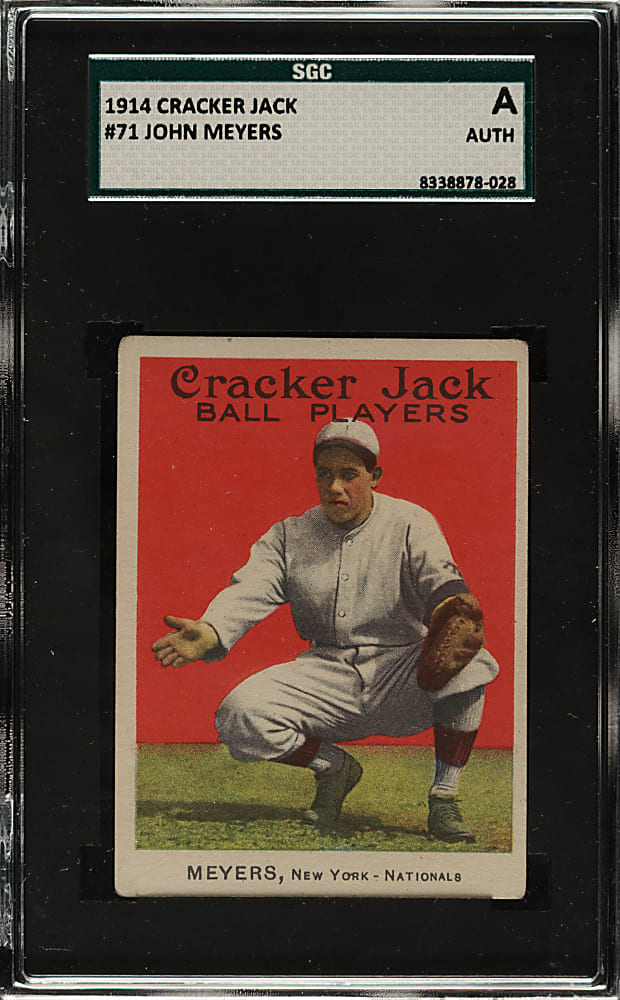 1914 E145 Cracker Jack #71 Chief Meyers SGC Authentic