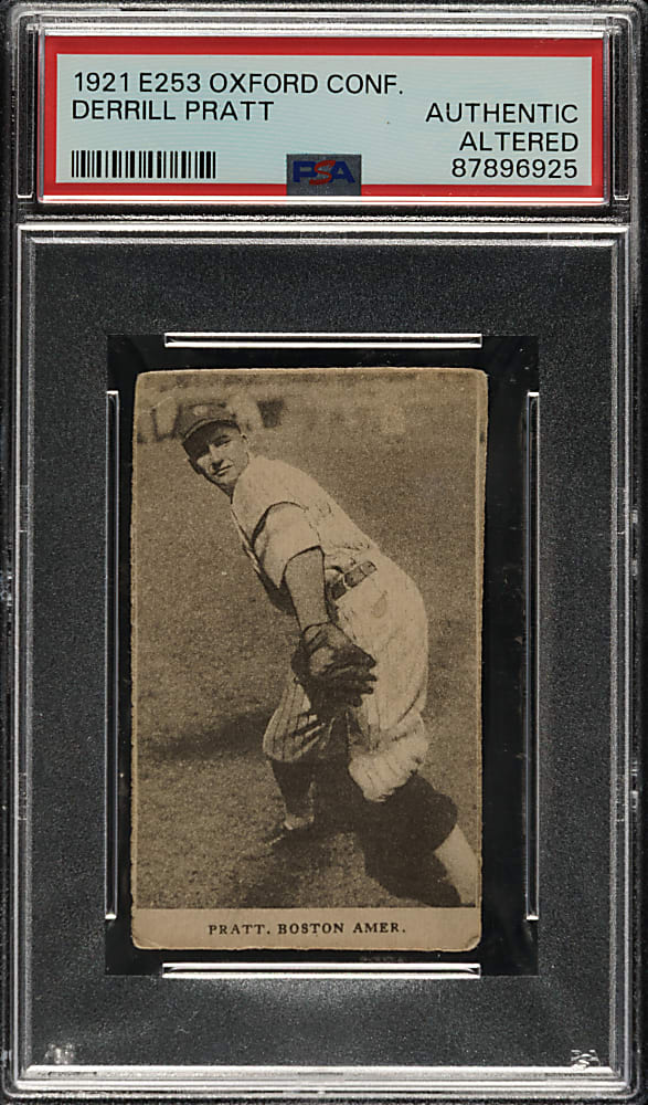 1921 E253 Oxford Confectionery Derrill Pratt PSA Authentic