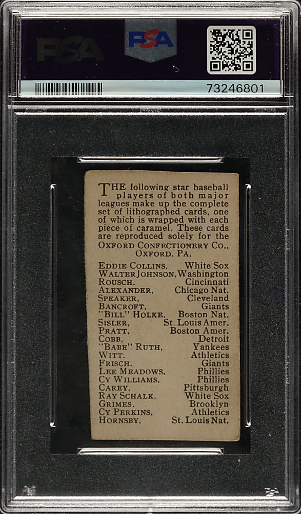 1921 E253 Oxford Confectionery Ed Rousch PSA Authentic