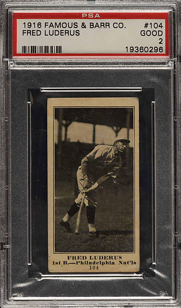 1916 M101-5 Famous and Barr #104 Fred Luderus PSA GOOD 2