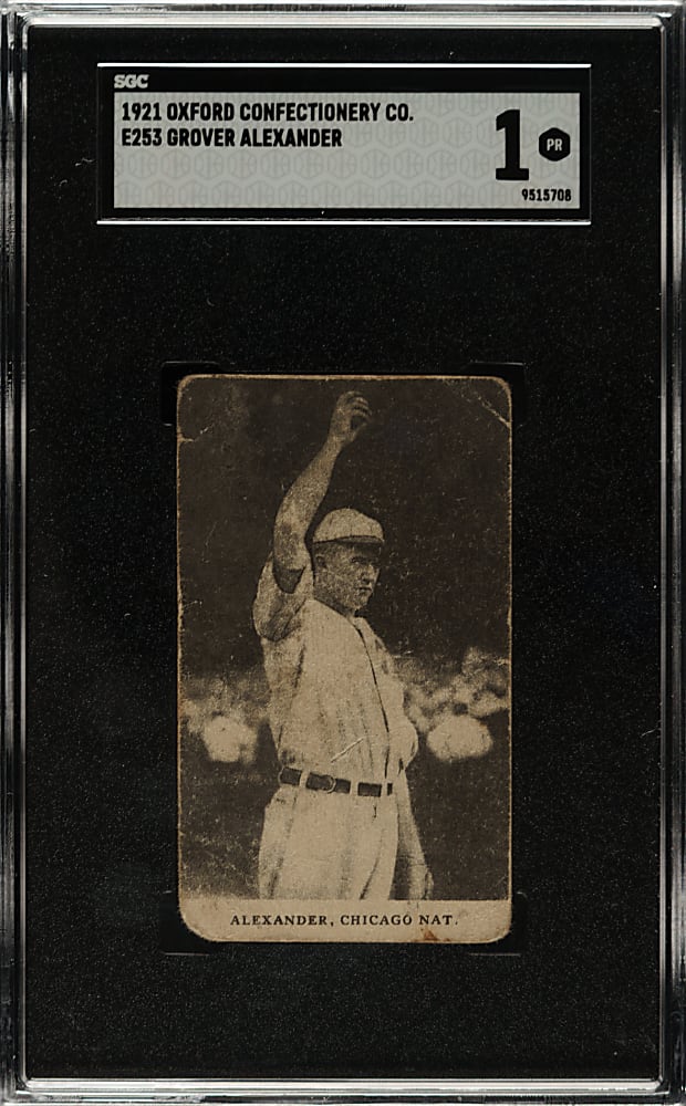 1921 E253 Oxford Confectionery Grover Alexander SGC POOR 1