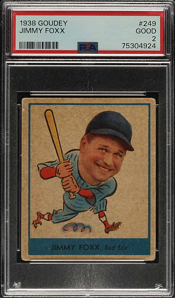 1938 R323 Goudey #249 Jimmy Foxx PSA GOOD 2