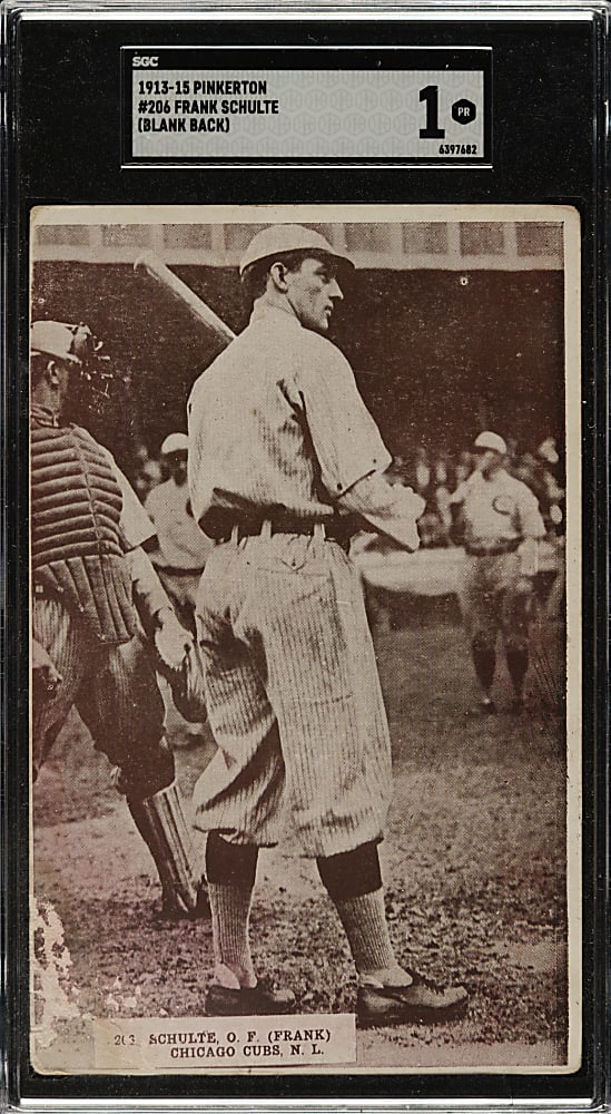 1913-1915 "Pinkerton" Postcard #206 Frank Schulte SGC POOR 1