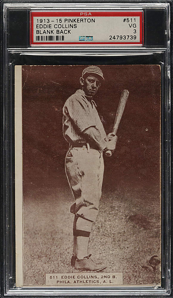 1913-1915 "Pinkerton" Postcard #511 Eddie Collins PSA VG 3