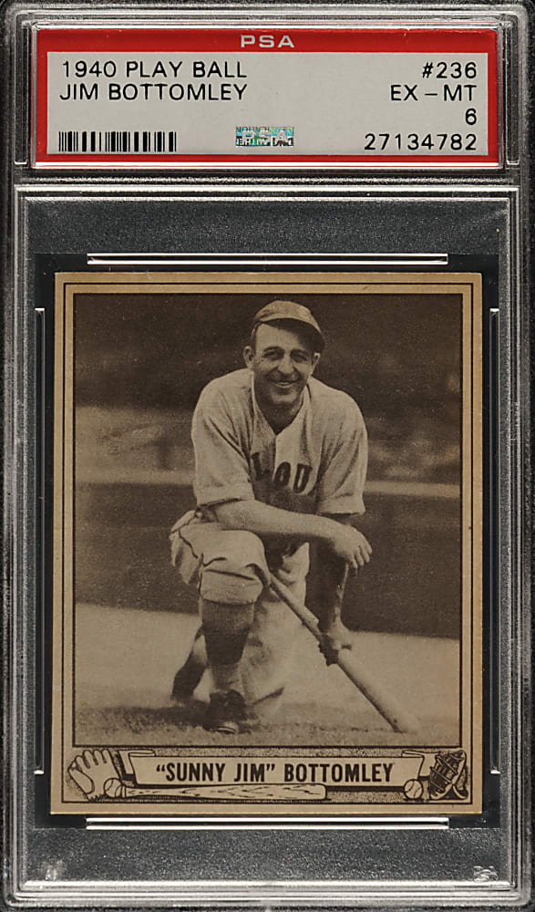 1940 R335 Play Ball #236 Jim Bottomley PSA EX-MT 6