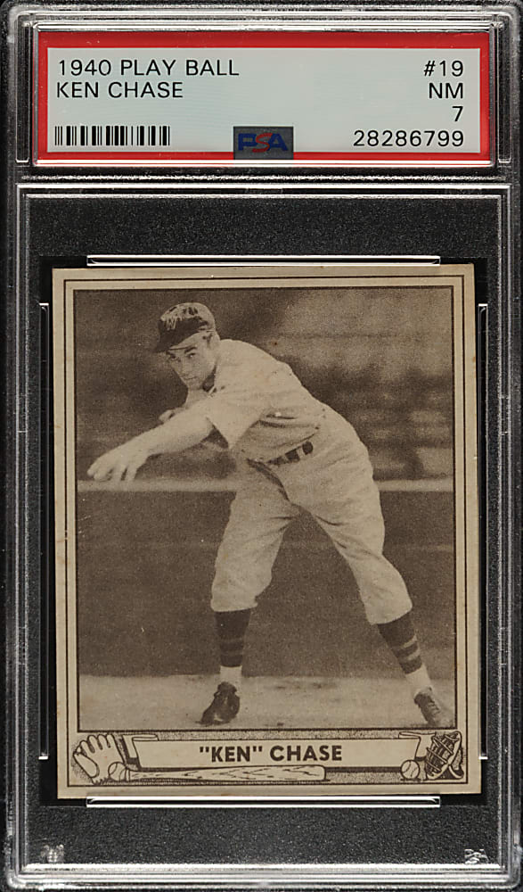1940 R335 Play Ball #19 Ken Chase PSA NM 7