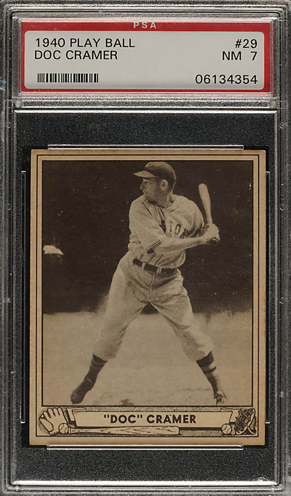 1940 R335 Play Ball #29 Doc Cramer PSA NM 7