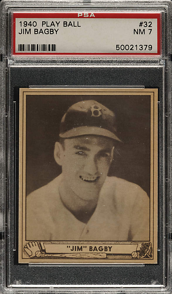1940 R335 Play Ball #32 Jim Bagby PSA NM 7
