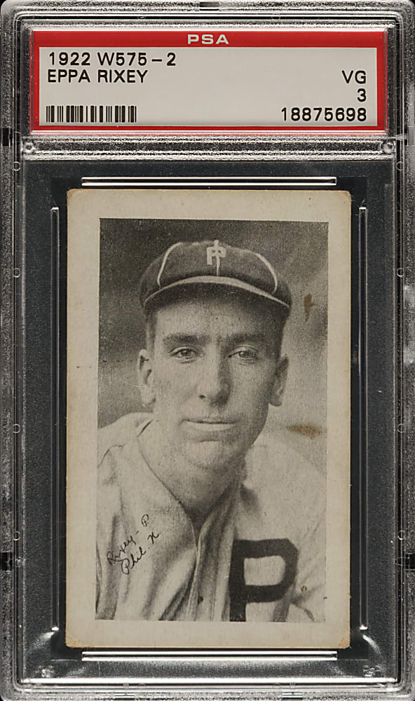 1922 W575-2 Eppa Rixey PSA VG 3