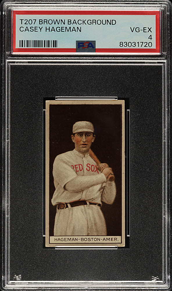 1912 T207 Brown Background Casey Hageman PSA VG-EX 4