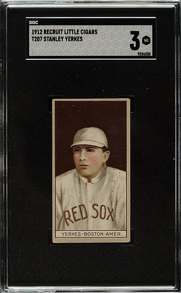 1912 T207 Brown Background Stanley Yerkes SGC VG 3