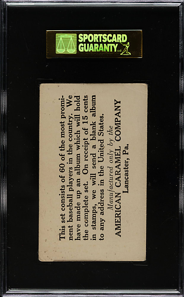1927 E126 American Caramel "Series of 60" #40 Alex Ferguson SGC VG 40