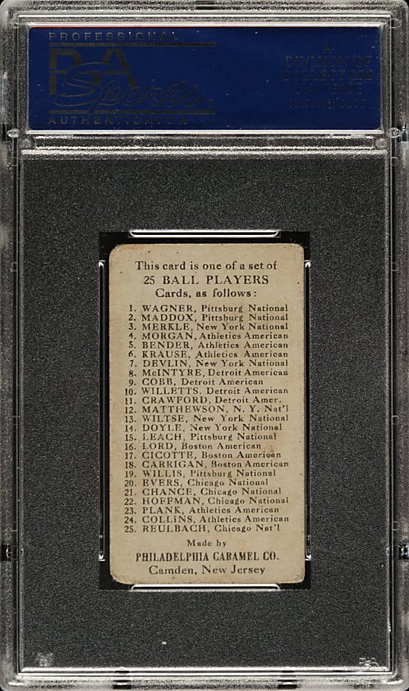 1909 E95 Philadelphia Caramel Harry Lord PSA VG 3 (MC)