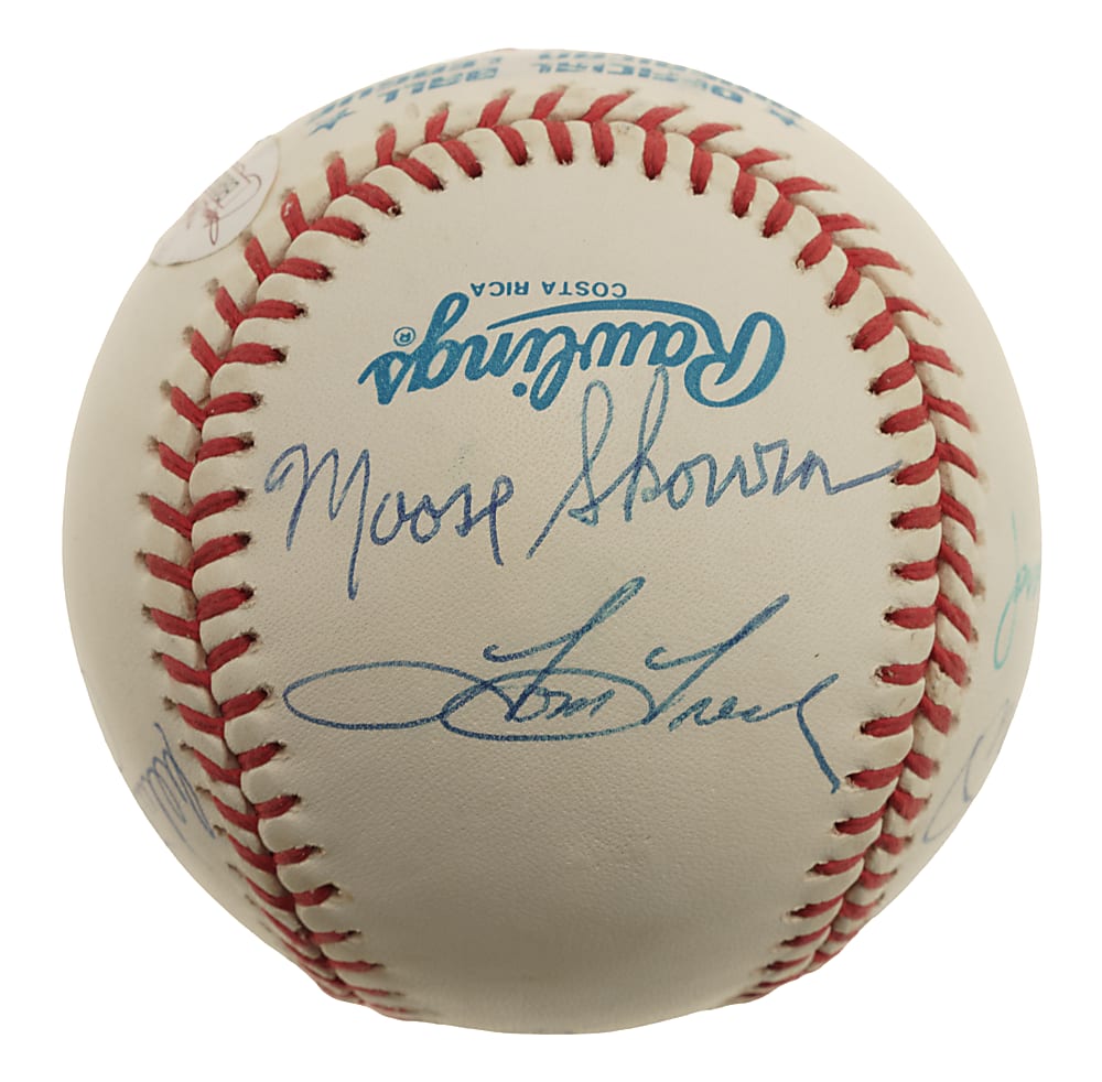 New York Yankees Hall of Fame and Stars Multi-Signed Baseball with Mickey Mantle, Whitey Ford and Yogi Berra - JSA