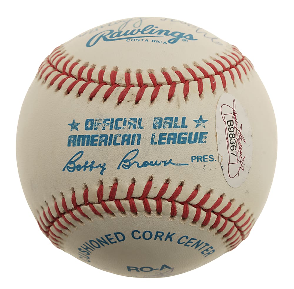 New York Yankees Hall of Fame and Stars Multi-Signed Baseball with Mickey Mantle, Whitey Ford and Yogi Berra - JSA