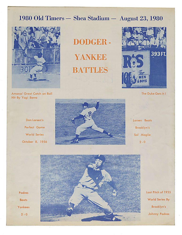 1980 New York Mets Oldtimers Game Multi-Signed Program with Maris, Reese, and Snider - JSA