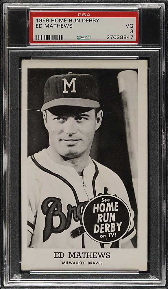 1959 Home Run Derby Ed Mathews PSA VG 3