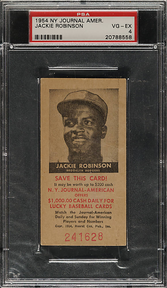 1954 N. Y. Journal American Jackie Robinson PSA VG-EX 4
