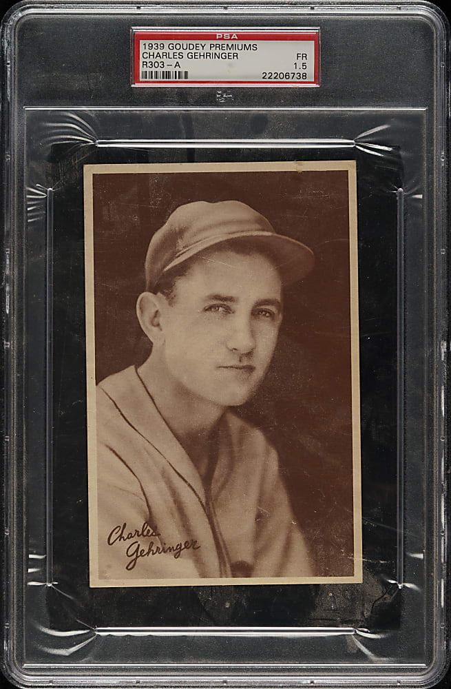 1939 R303-A Goudey Premiums Charles Gehringer PSA FAIR 1.5