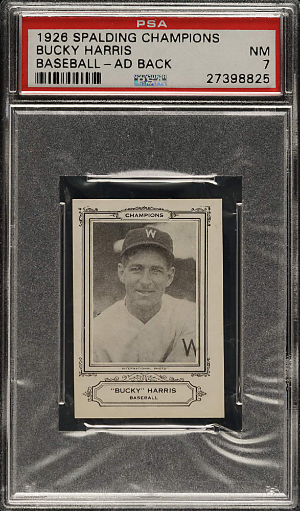 1926 Spalding Champions Bucky Harris PSA NM 7