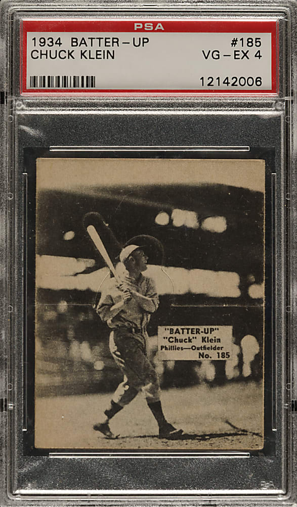 1934-1936 R318 Batter-Up #185 Chuck Klein PSA VG-EX 4