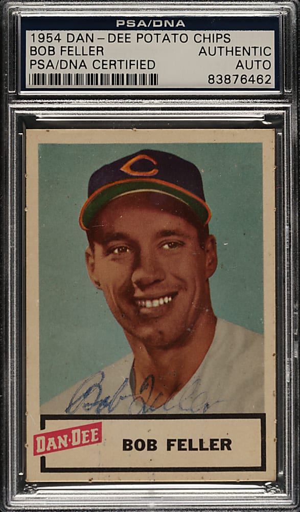 Signed 1954 Dan-Dee Potato Chips Bob Feller - PSA/DNA