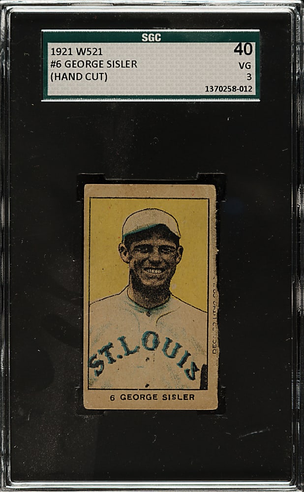 1921 W521 #6 George Sisler SGC VG 40