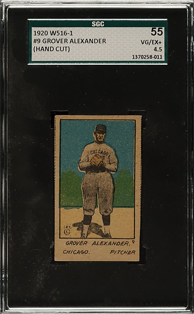 1920 W516-1 #9 Grover Alexander SGC VG/EX+ 55