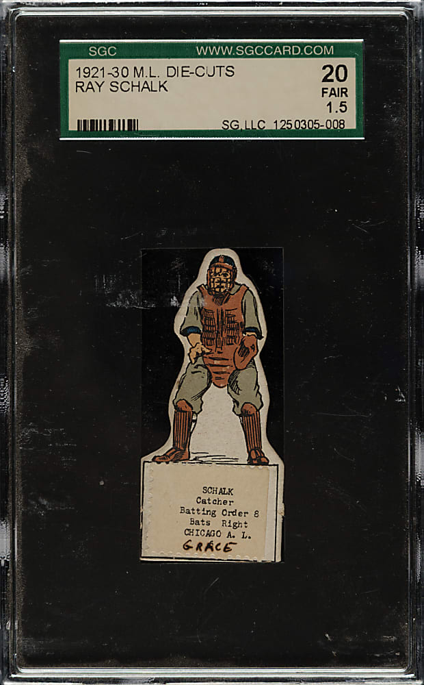1921-1930 M. L. Die-Cuts Ray Schalk SGC FAIR 20