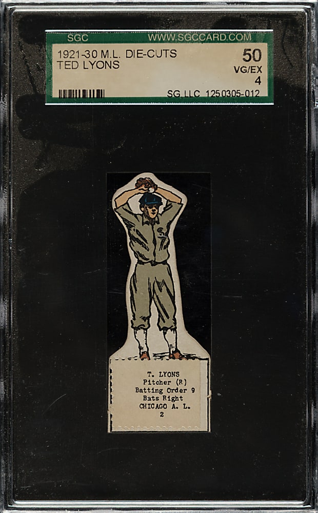 1921-1930 M. L. Die-Cuts Ted Lyons SGC VG/EX 50