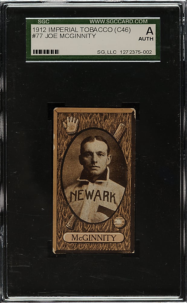 1912 C46 Imperial Tobacco #77 Joe McGinnity SGC Authentic