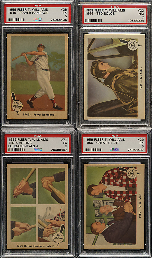 1959 Fleer Ted Williams PSA-Graded Collection (10)