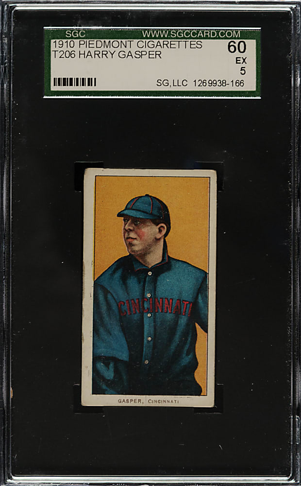 1909-1911 T206 White Border Harry Gasper SGC EX 60