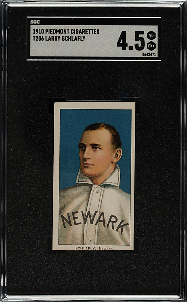 1909-1911 T206 White Border Larry Schlafly SGC VG/EX+ 4.5