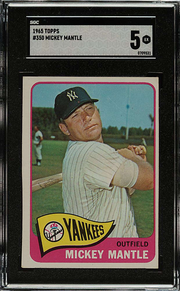 1965 Topps #350 Mickey Mantle SGC EX 5