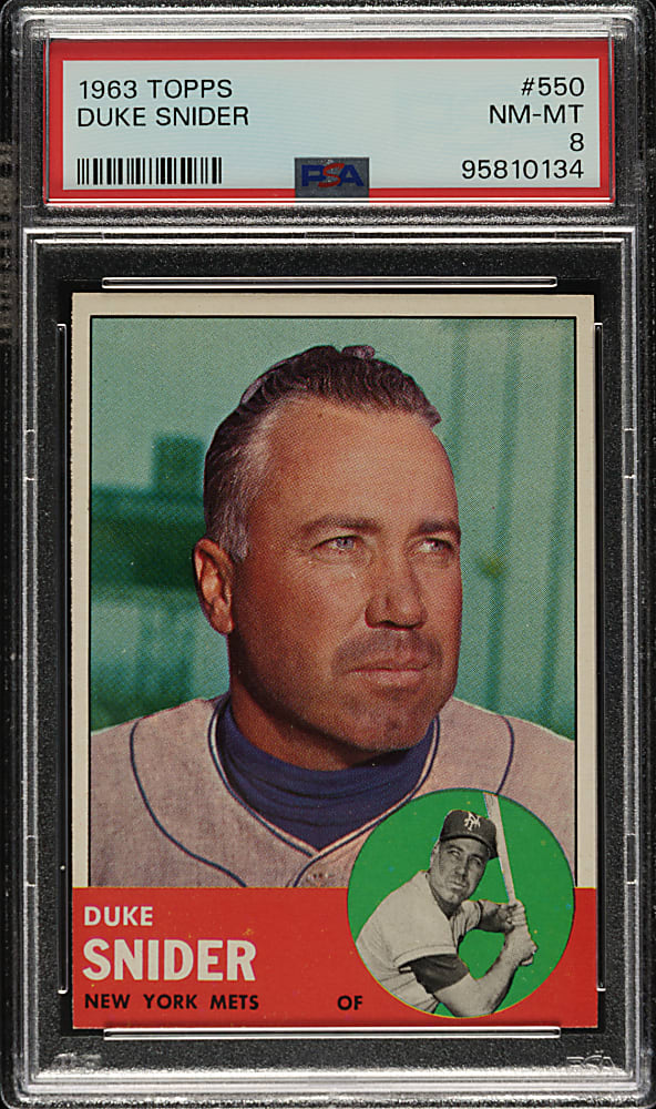 1963 Topps #550 Duke Snider PSA NM-MT 8