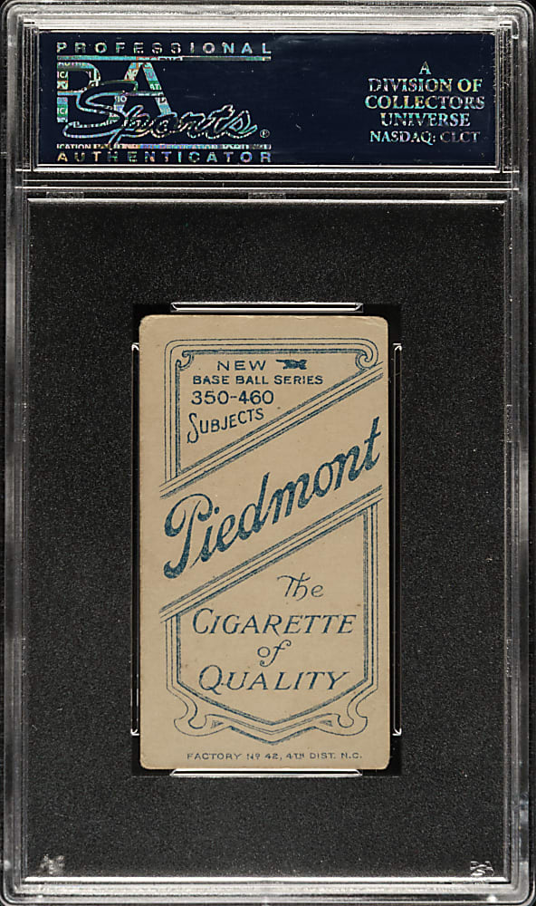 1909-1911 T206 White Border Germany Schaefer Washington PSA VG 3 - Piedmont "Factory 42" Back
